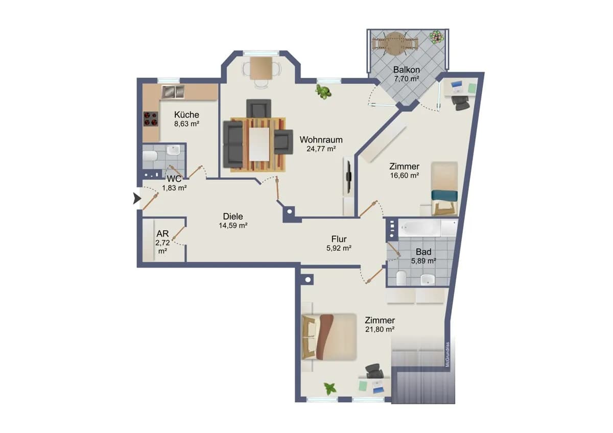 3-Zimmer-Wohnung kaufen in Graz – 105,57 m², € 498.000 – Bild 21 von 22
