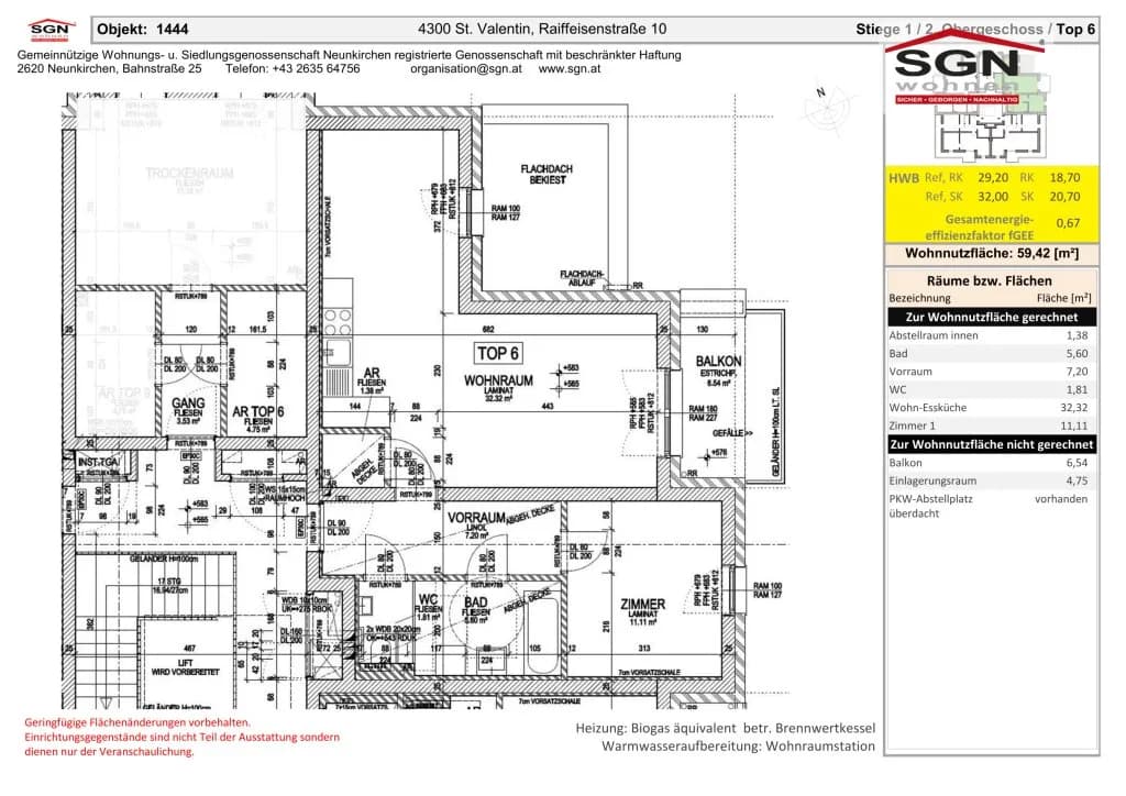 2-Zimmer-Wohnung mieten in Amstetten – 59,58 m², € 769 – Bild 10 von 10