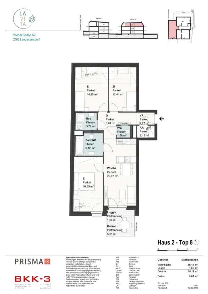 4-Zimmer-Wohnung kaufen in Korneuburg – 88,45 m², € 599.338 – Bild 9 von 12