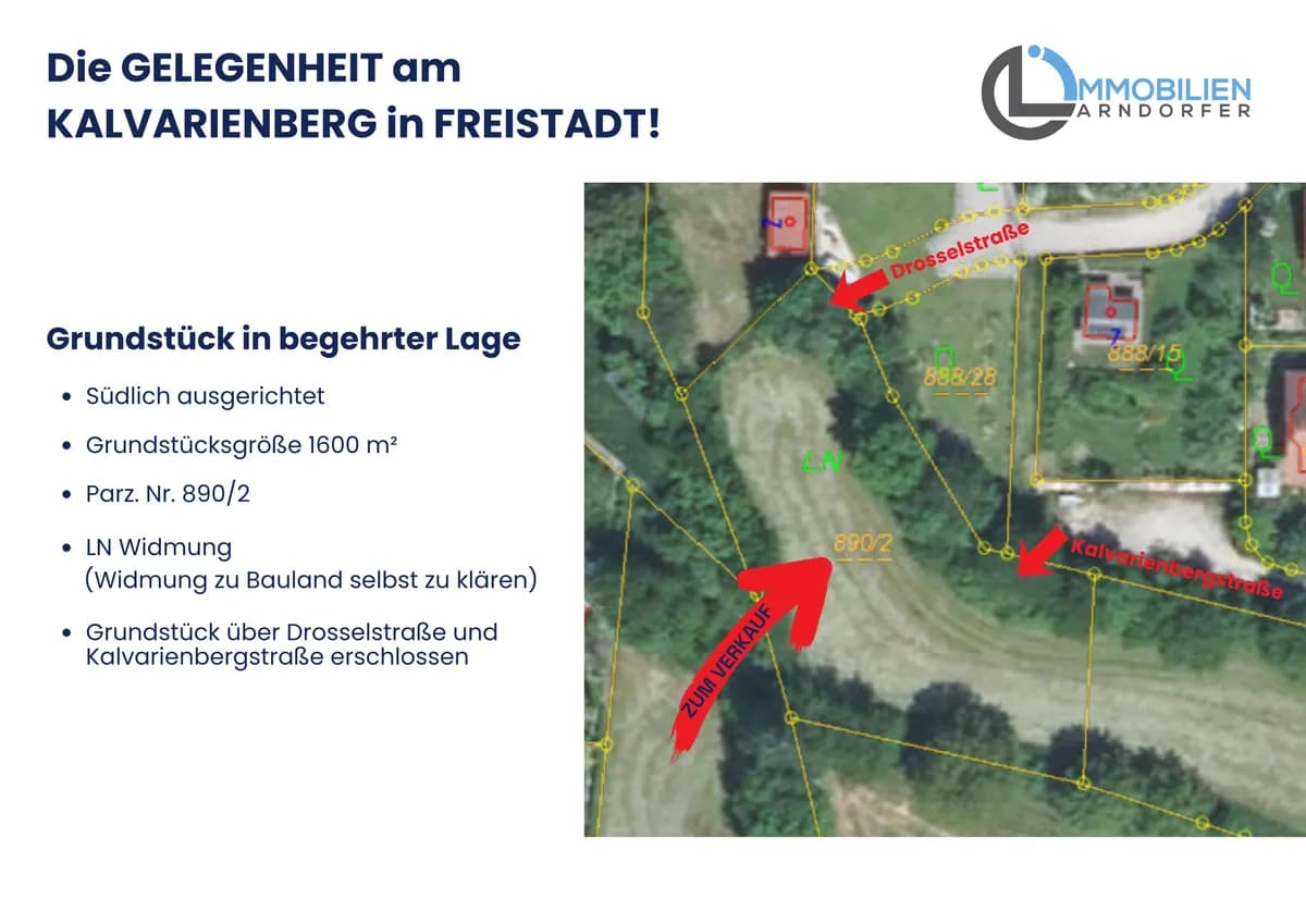 Grundstück kaufen in Freistadt – 1 600 m², € 400.000