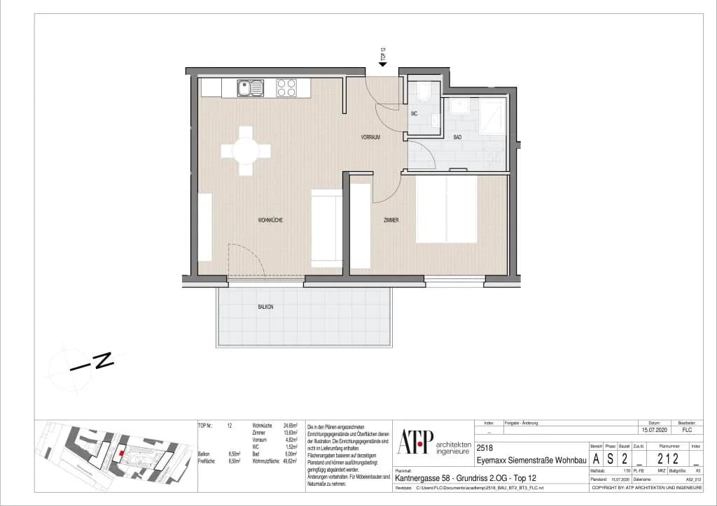 2-Zimmer-Wohnung mieten in Wien – 49,62 m², € 995 – Bild 9 von 9