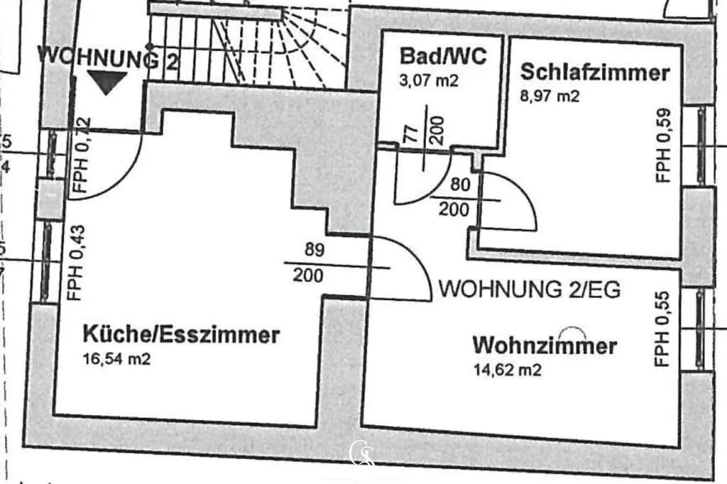 2-Zimmer-Wohnung mieten in Leoben – 45 m², € 446 – Bild 12 von 12