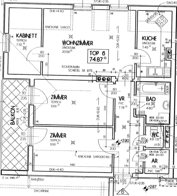 3-Zimmer-Wohnung mieten in Amstetten – 74,87 m², € 683