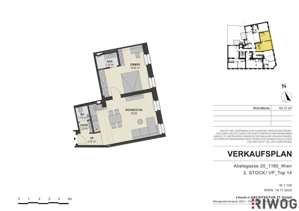 2-Zimmer-Wohnung kaufen in Wien – 50,31 m², € 334.500 – Bild 14 von 15