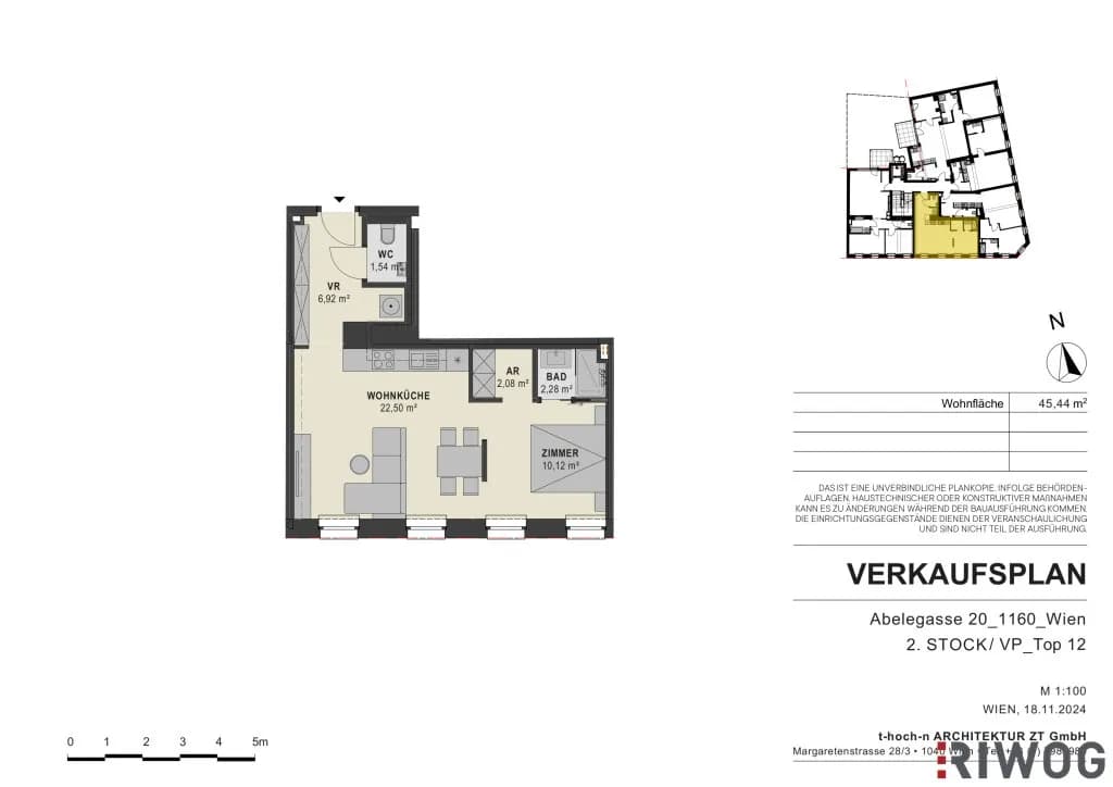 2-Zimmer-Wohnung kaufen in Wien – 45,44 m², € 289.000 – Bild 16 von 17
