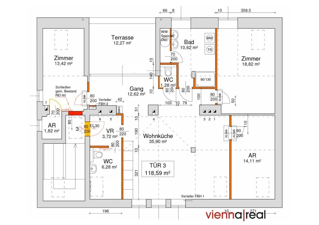 4-Zimmer-Wohnung mieten in Wien – 118,59 m², € 2.199 – Bild 51 von 51