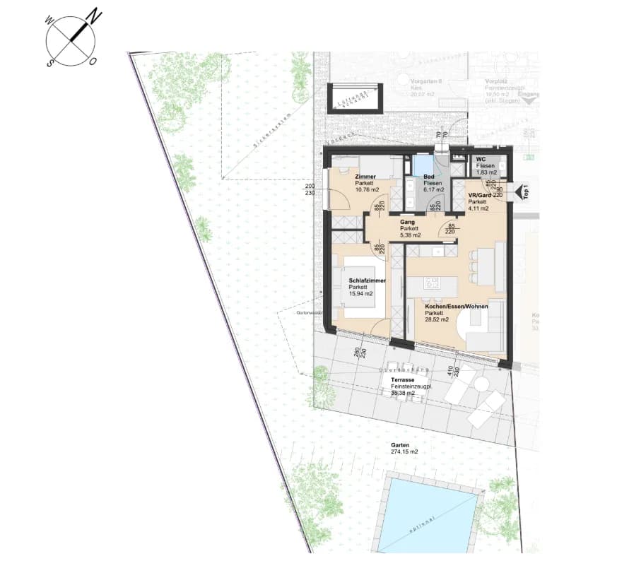 3-Zimmer-Wohnung kaufen in Mödling – 74 m², € 732.440 – Bild 9 von 9