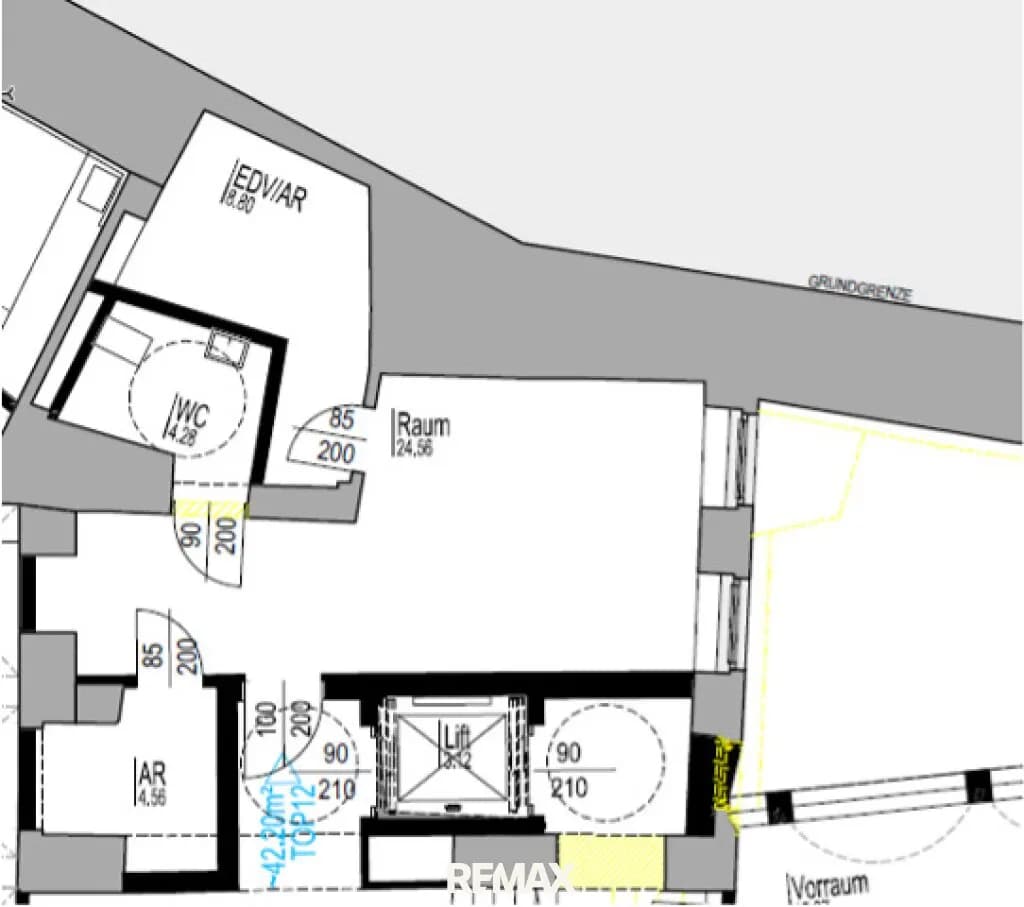 1-Zimmer-Gewerbeimmobilie mieten in Steyr – 42 m², € 416 – Bild 9 von 9
