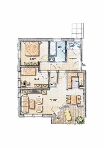 3-Zimmer-Wohnung mieten in Südoststeiermark – 83,66 m², € 785 – Bild 18 von 19