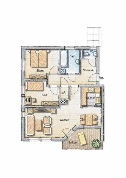 3-Zimmer-Wohnung mieten in Südoststeiermark – 83,66 m², € 785 – Bild 19 von 19