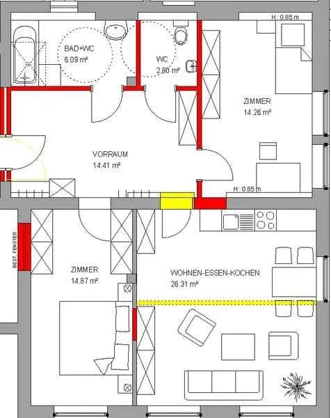 3-Zimmer-Wohnung mieten in Murau – 78,74 m², € 798 – Bild 11 von 11