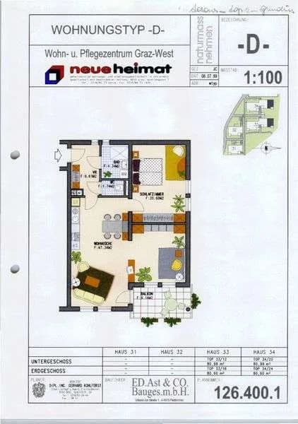 Wohnung mieten in Graz – 80,99 m², € 1.076 – Bild 2 von 2