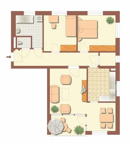 3-Zimmer-Wohnung mieten in Deutschlandsberg – 84,2 m², € 645 – Bild 3 von 3