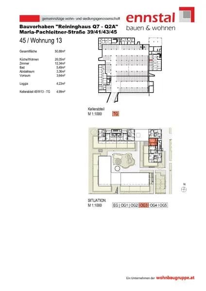 2-Zimmer-Wohnung mieten in Graz – 55,1 m², € 689 – Bild 8 von 9