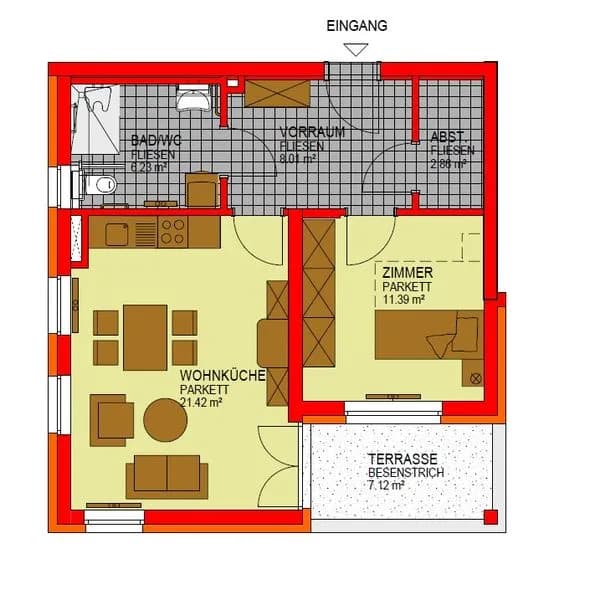 2-Zimmer-Wohnung mieten in Liezen – 49,97 m², € 749 – Bild 3 von 3