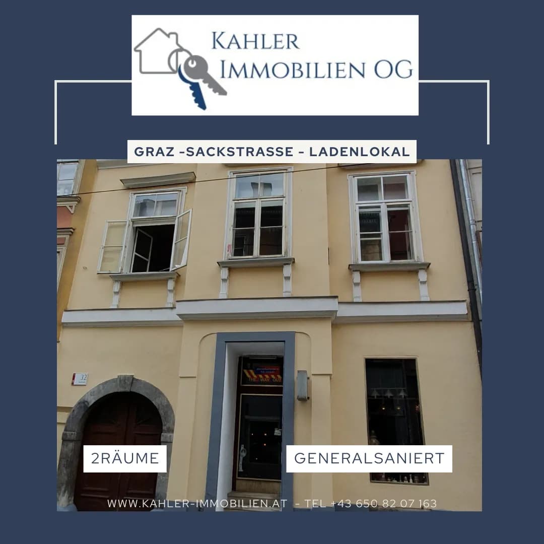 2-Zimmer-Gewerbeimmobilie mieten in Graz – 75 m², € 923