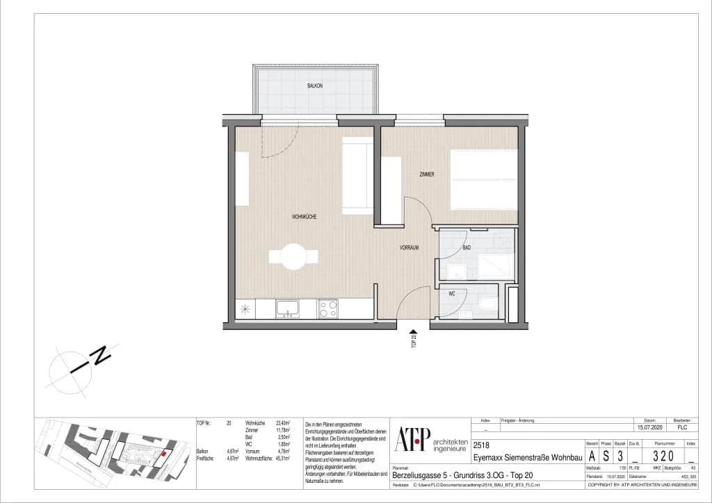 2-Zimmer-Wohnung mieten in Wien – 45,31 m², € 999 – Bild 19 von 19