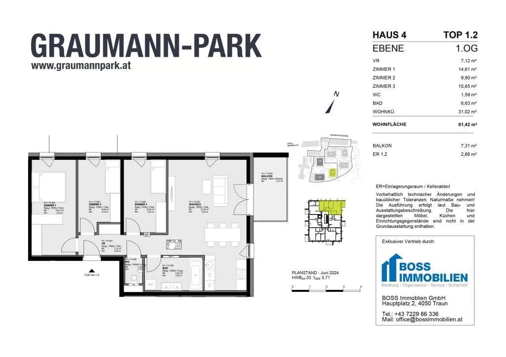 4-Zimmer-Wohnung kaufen in Linz Land – 81,6 m², € 458.500 – Bild 14 von 14