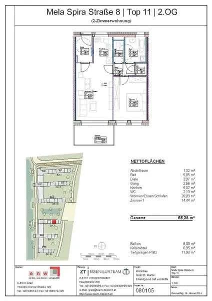 2-Zimmer-Wohnung mieten in Graz – 55,38 m², € 828 – Bild 10 von 10