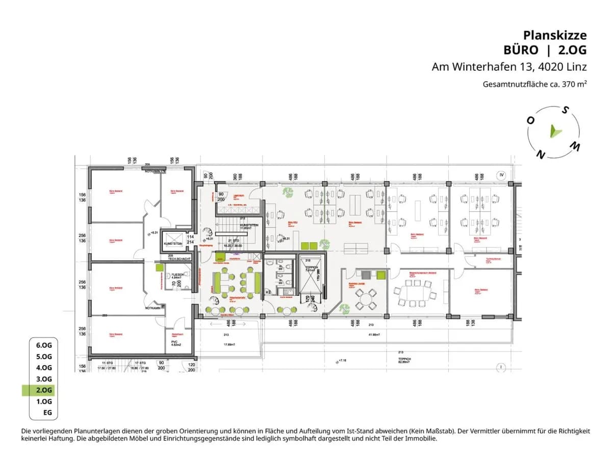 13-Zimmer-Gewerbeimmobilie mieten in Linz – 370 m², € 4.532 – Bild 14 von 14