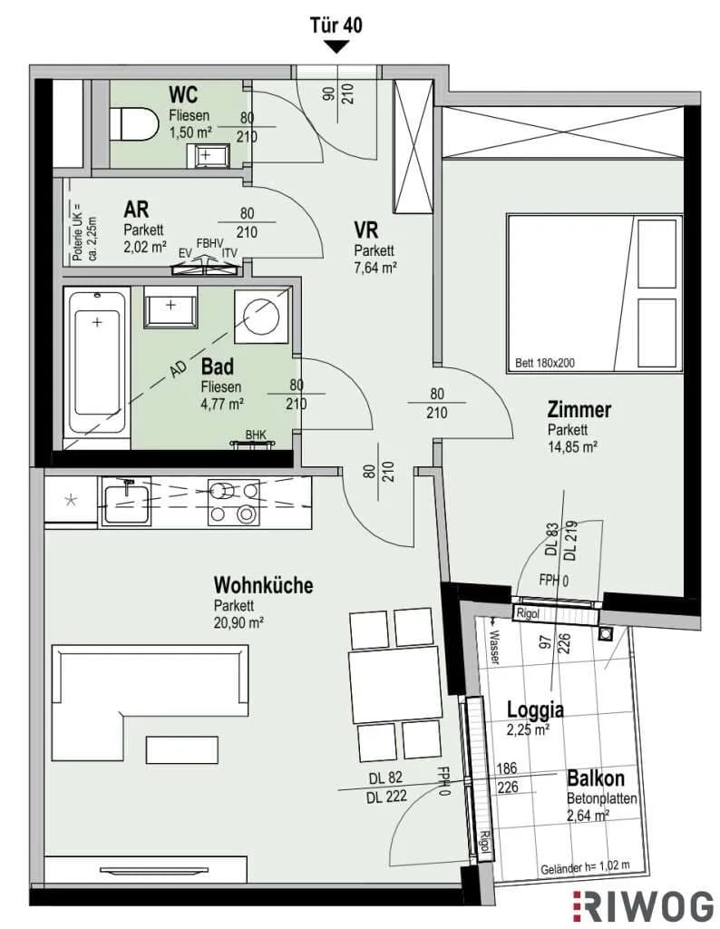 2-Zimmer-Wohnung kaufen in Wien – 51,67 m², € 384.600 – Bild 50 von 50