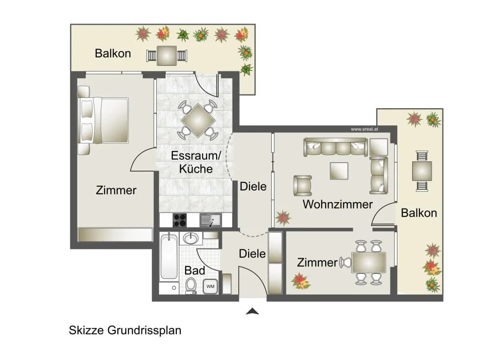 3-Zimmer-Wohnung kaufen in Feldkirch – 68,85 m², € 249.000 – Bild 28 von 31