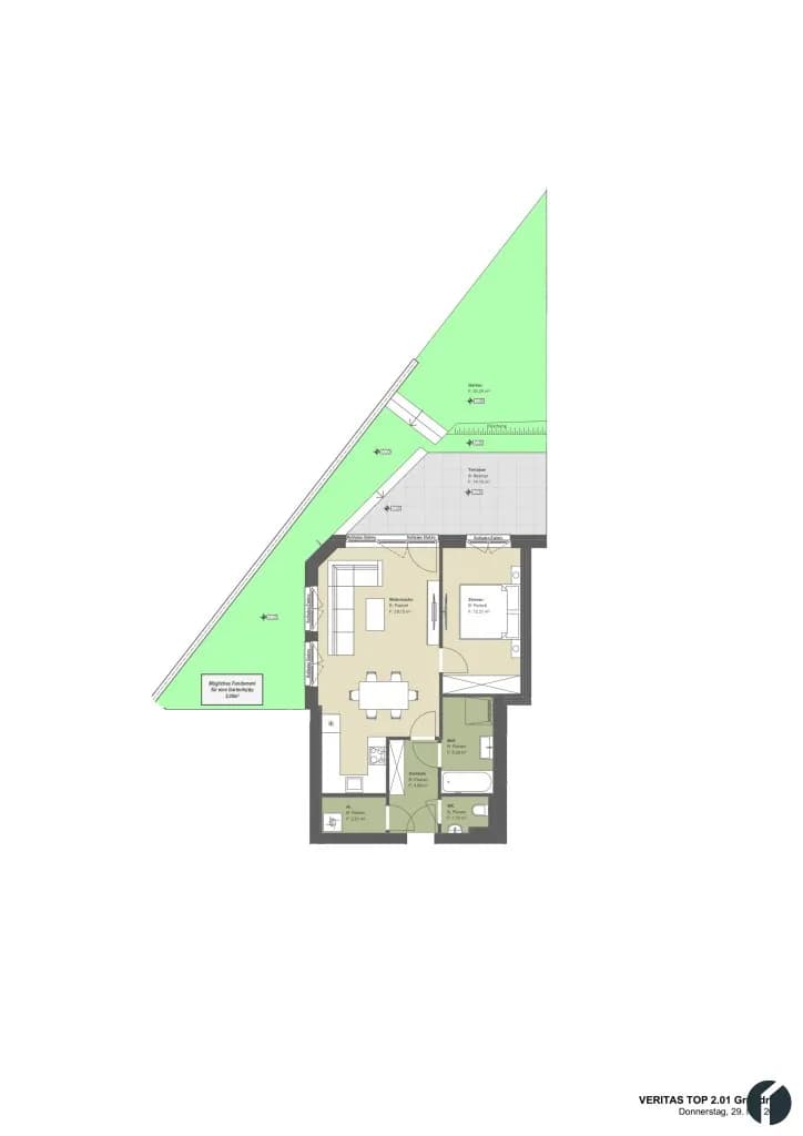 2-Zimmer-Wohnung kaufen in Tulln – 54,77 m², € 324.500 – Bild 25 von 28