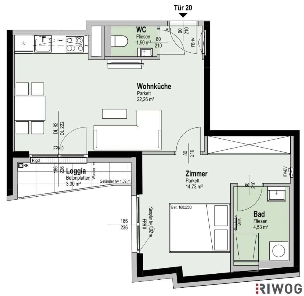 2-Zimmer-Wohnung kaufen in Wien – 43,02 m², € 328.100 – Bild 53 von 53