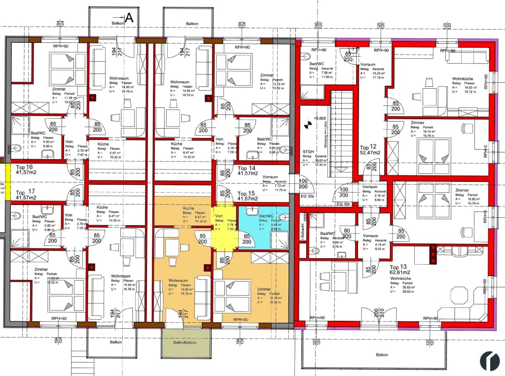 2-Zimmer-Wohnung mieten in Tulln – 41,57 m², € 630 – Bild 6 von 8