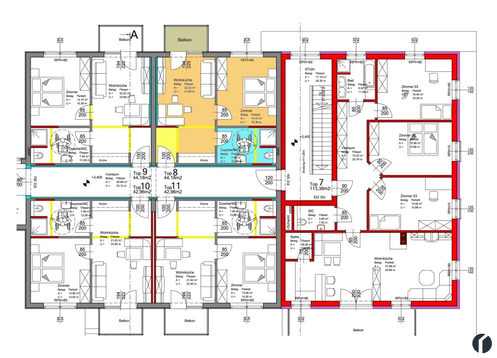 2-Zimmer-Wohnung mieten in Tulln – 44,18 m², € 670 – Bild 6 von 8