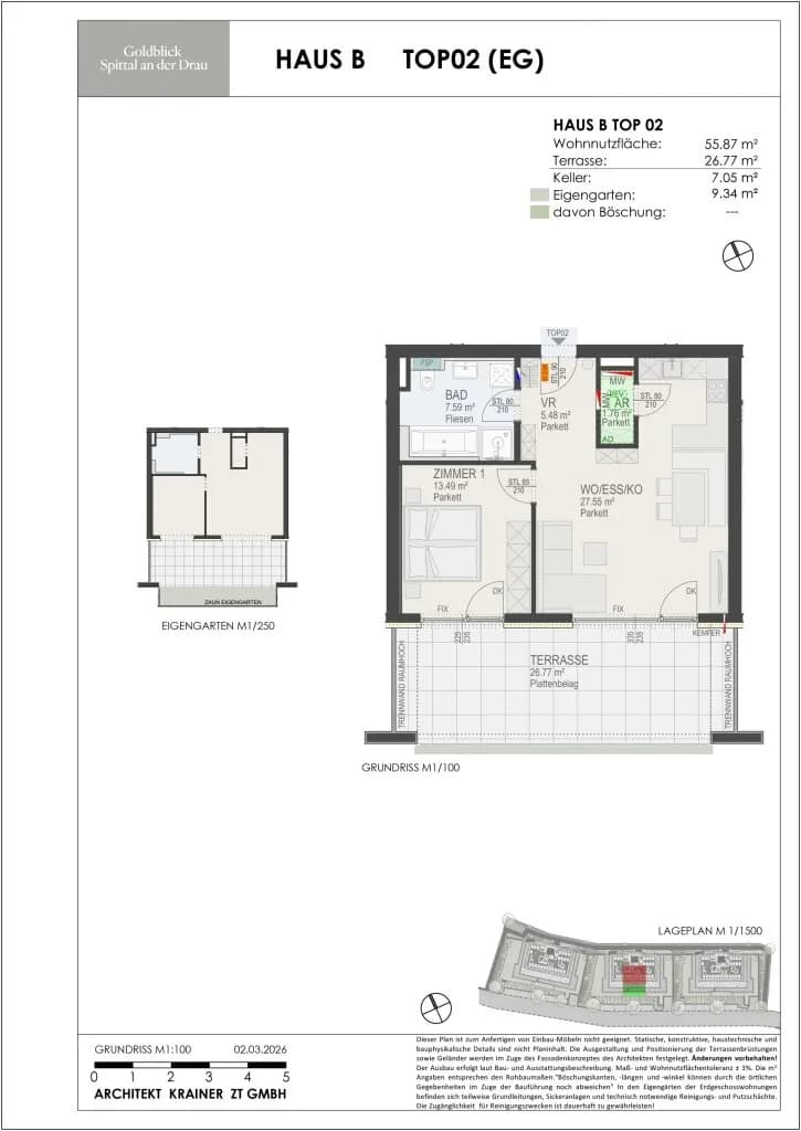 2-Zimmer-Wohnung kaufen in Spittal an der Drau – 55,87 m², € 359.000 – Bild 6 von 6