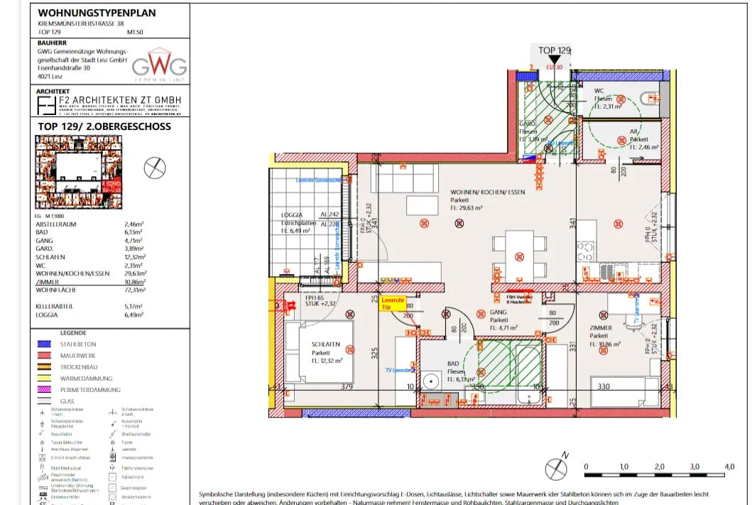3-Zimmer-Wohnung mieten in Linz – 78,8 m², € 940 – Bild 6 von 9