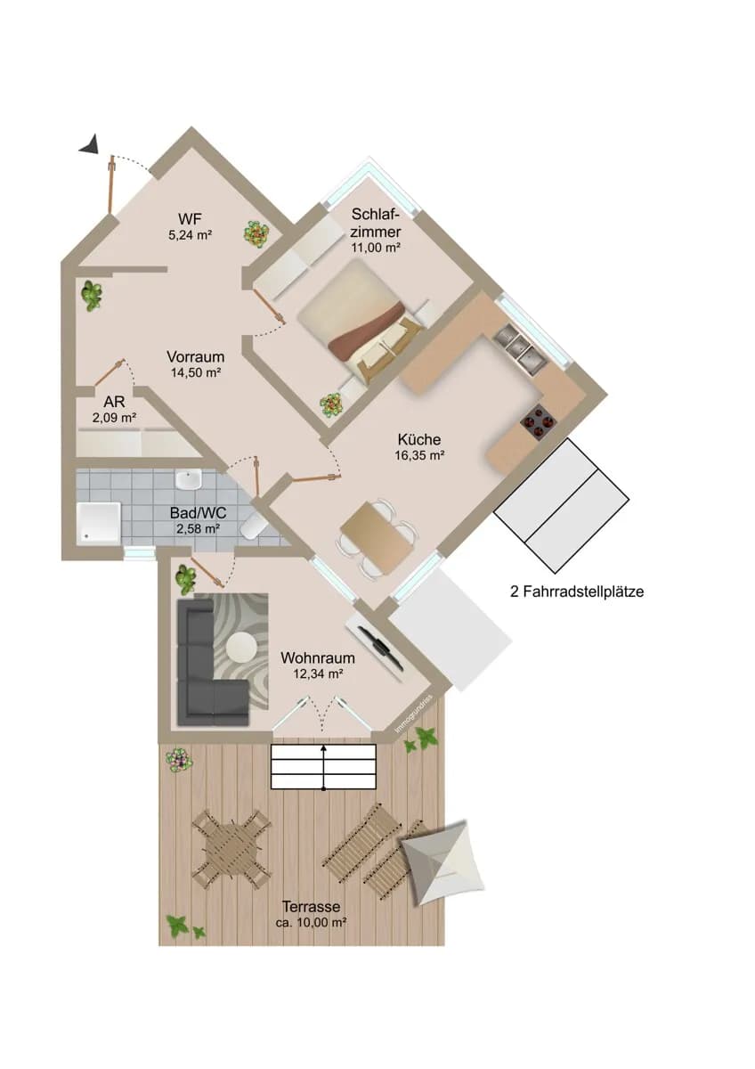 2-Zimmer-Wohnung kaufen in Klagenfurt – 63 m², € 199.800 – Bild 9 von 9