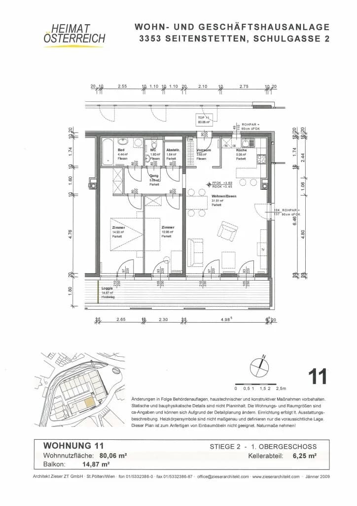 3-Zimmer-Wohnung mieten in Amstetten – 80,06 m², € 1.050 – Bild 7 von 7