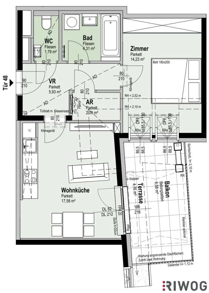 2-Zimmer-Wohnung kaufen in Wien – 45,93 m², € 375.600 – Bild 51 von 51