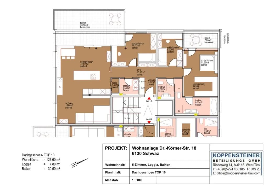 4-Zimmer-Wohnung mieten in Schwaz – 127,6 m², € 2.995 – Bild 30 von 30