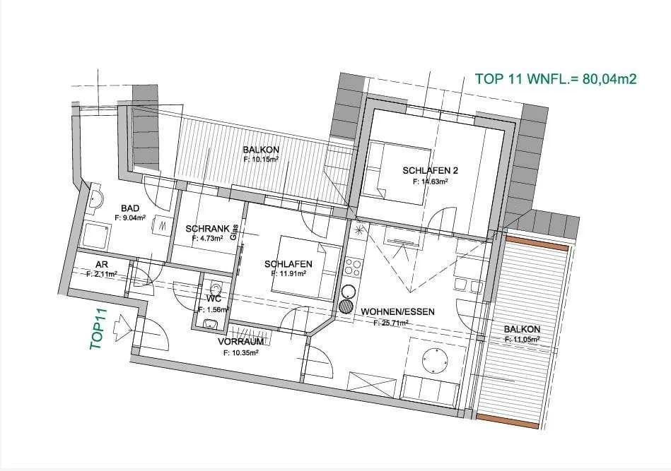 3-Zimmer-Wohnung kaufen in Murau – 79,08 m², € 390.000 – Bild 15 von 15