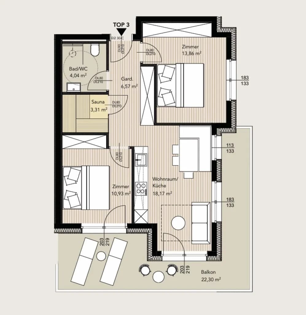 3-Zimmer-Wohnung kaufen in Liezen – 56,88 m², € 816.360 – Bild 6 von 6