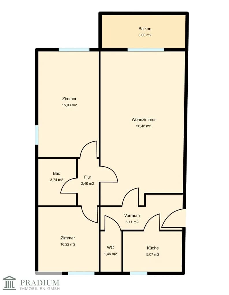 3-Zimmer-Wohnung kaufen in Baden – 71,17 m², € 345.000 – Bild 10 von 10