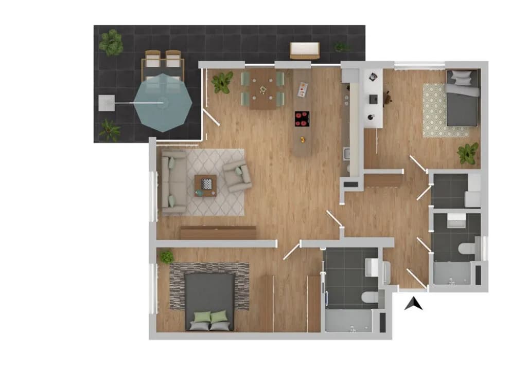 3-Zimmer-Wohnung kaufen in Villach – 83,8 m², € 410.000 – Bild 6 von 6