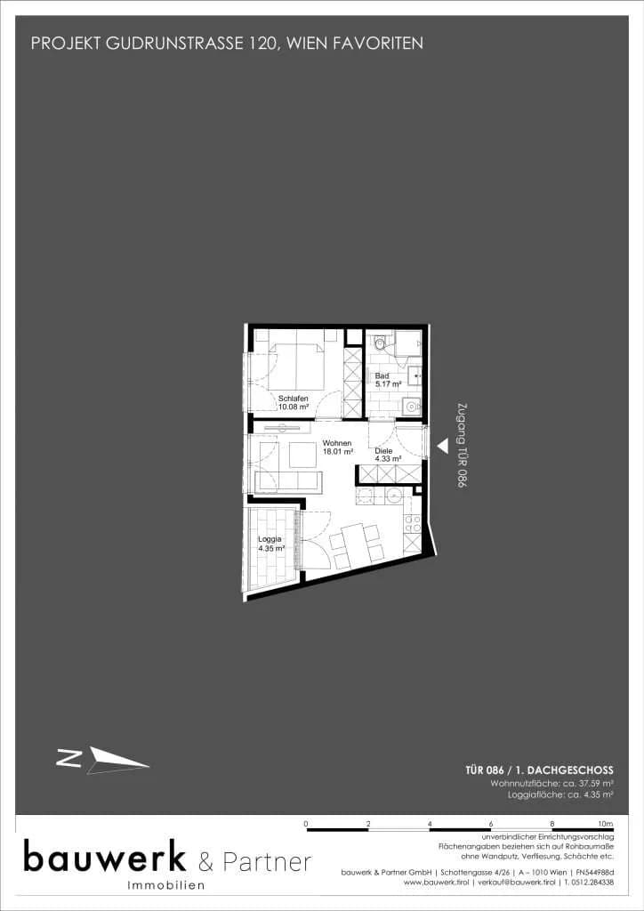 2-Zimmer-Wohnung kaufen in Wien – 37,59 m², € 269.900 – Bild 23 von 23