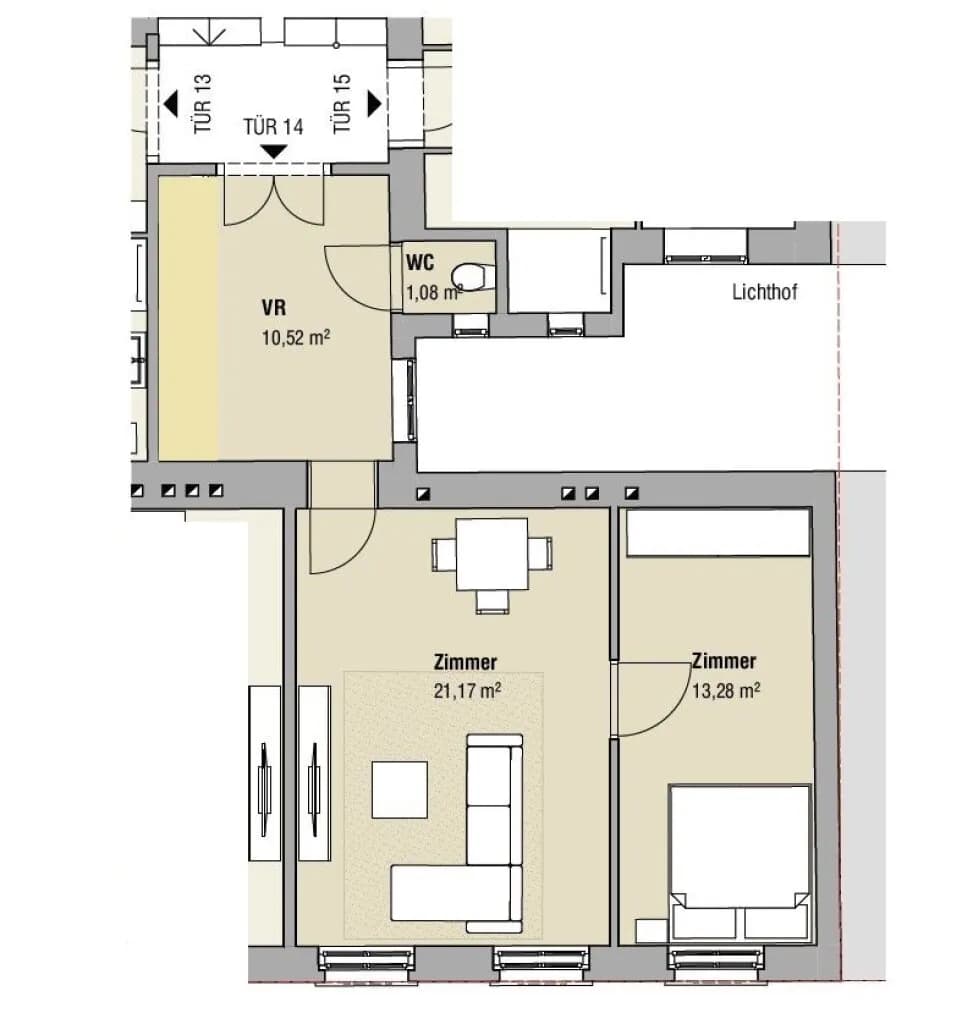 2-Zimmer-Wohnung kaufen in Wien – 46,29 m², € 224.000 – Bild 13 von 13