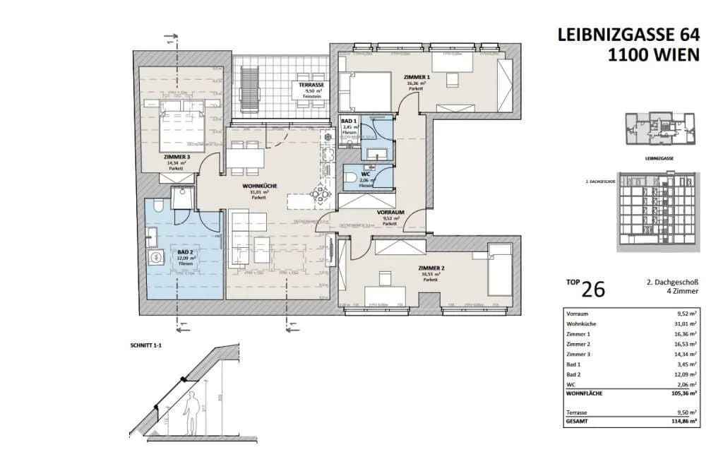 4-Zimmer-Wohnung kaufen in Wien – 105,36 m², € 599.900 – Bild 22 von 22