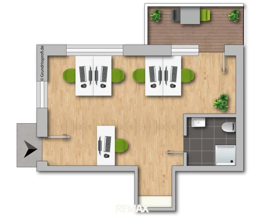 1-Zimmer-Gewerbeimmobilie mieten in Krems Land – 32 m², € 443 – Bild 6 von 7