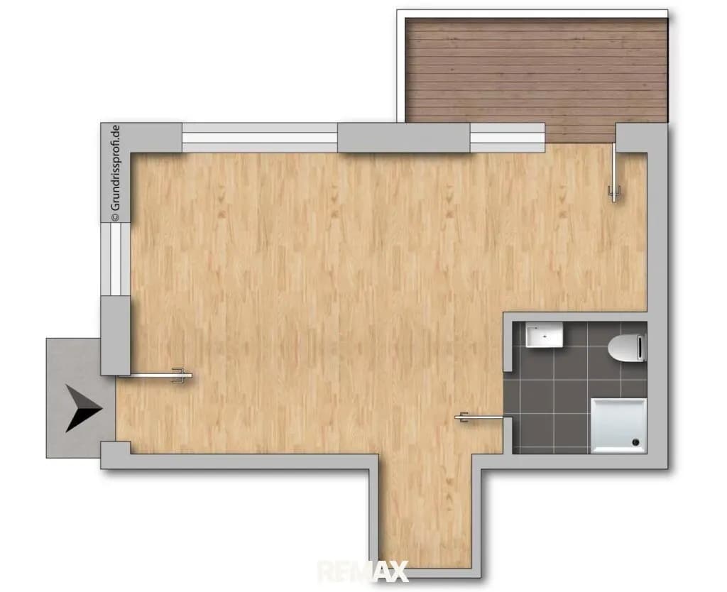 1-Zimmer-Gewerbeimmobilie mieten in Krems Land – 32 m², € 443 – Bild 7 von 7