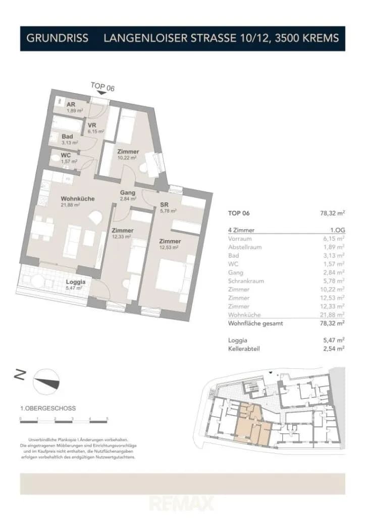 4-Zimmer-Wohnung kaufen in Krems an der Donau – 78,32 m², € 395.000 – Bild 11 von 12