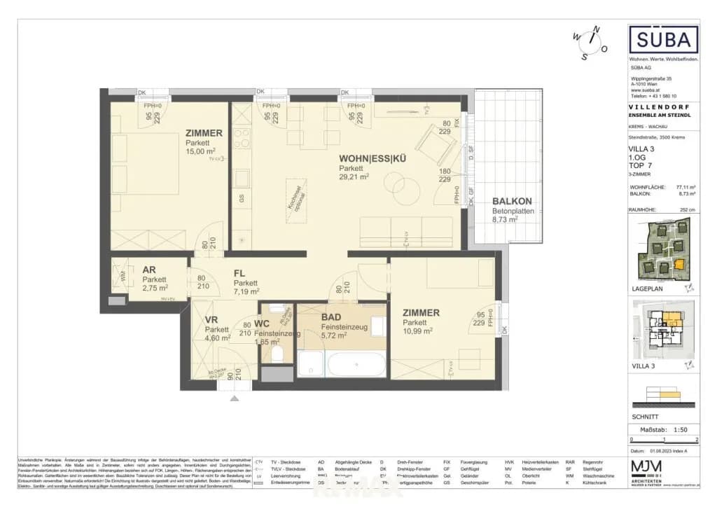 3-Zimmer-Wohnung kaufen in Krems an der Donau – 77,11 m², € 434.000 – Bild 16 von 16