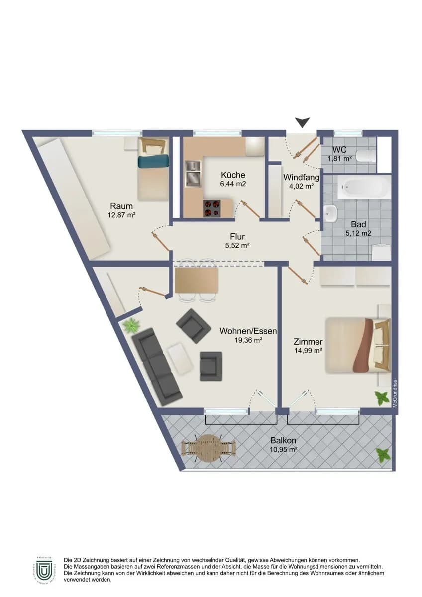3-Zimmer-Wohnung mieten in Graz – 73,53 m², € 1.125 – Bild 22 von 22