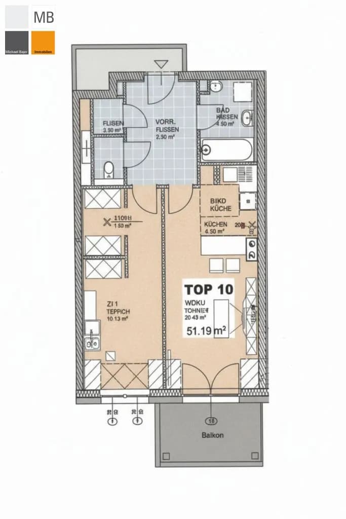 2-Zimmer-Wohnung kaufen in Mödling – 52 m², € 235.000 – Bild 17 von 19