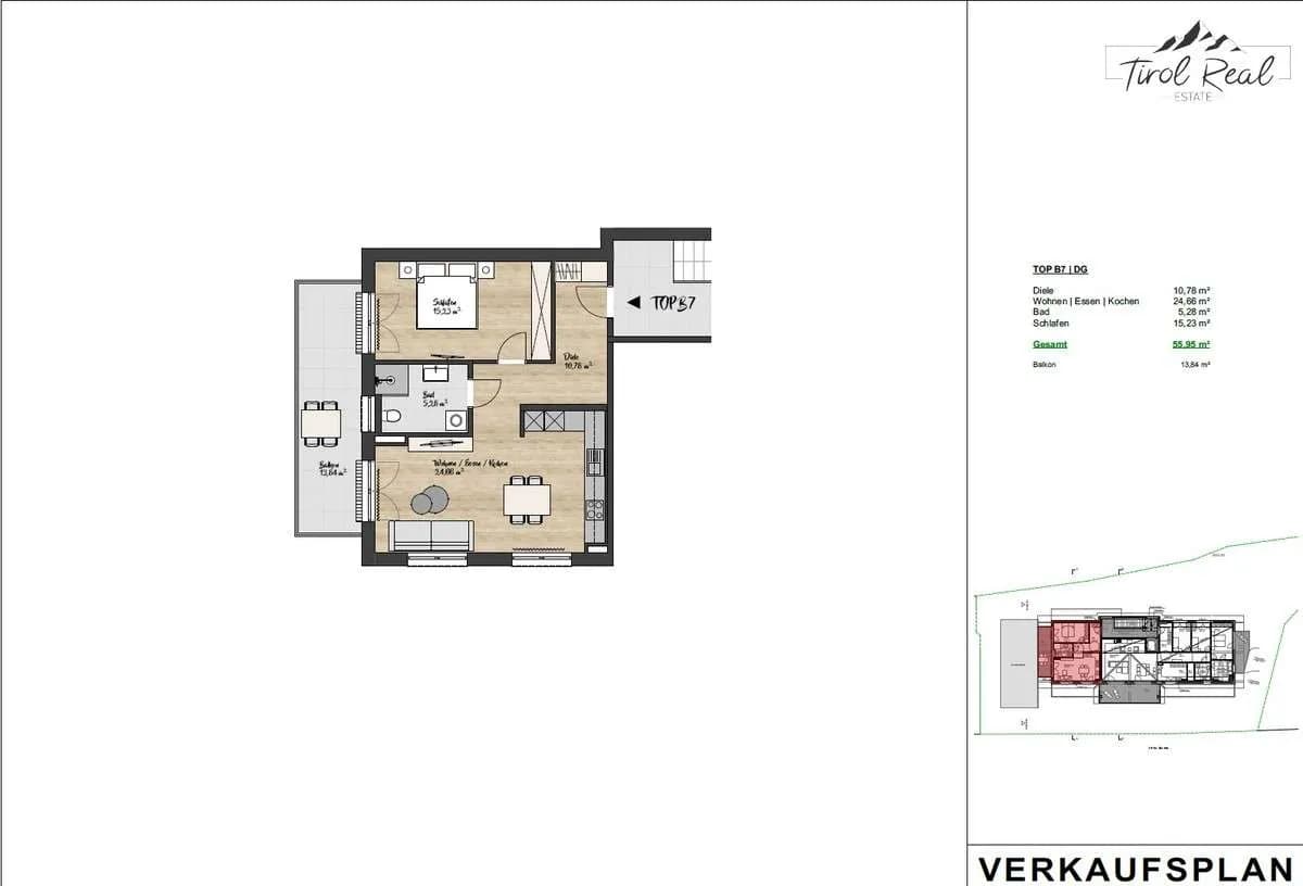 2-Zimmer-Wohnung kaufen in Kitzbühel – 55,95 m², € 441.000 – Bild 23 von 24